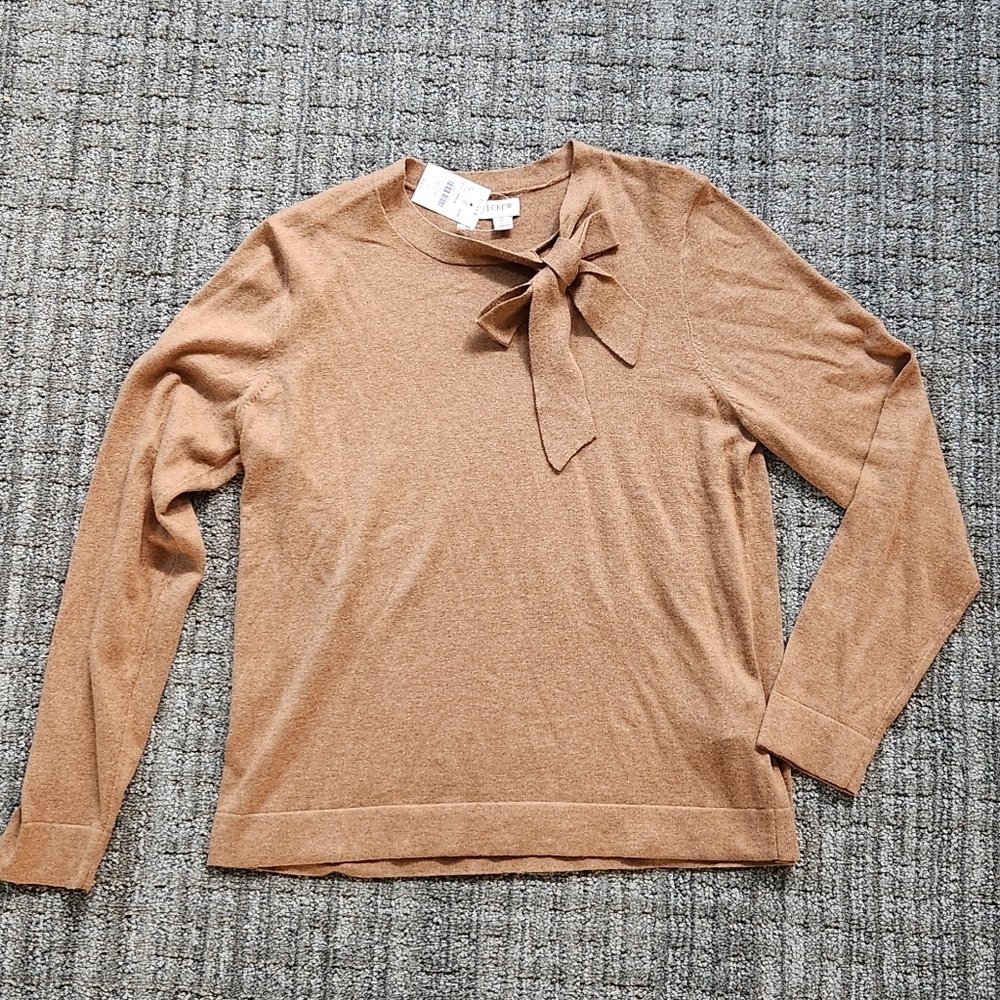 JCrew| Tie-neck bow sweater - Picture 2 of 3